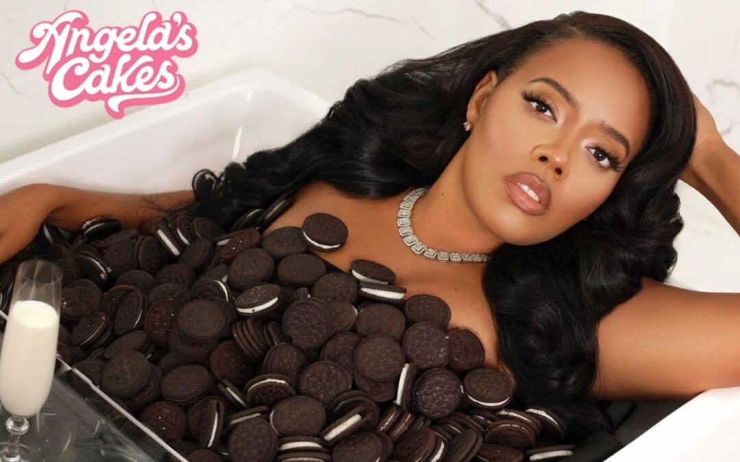 Double Stuffed Dramatics: Angela Simmons Bares Her Baked Goodies In Bathtub Of Oreos To Promote Slutty Vegan Collab, Cooks Up Cookie Clownery​