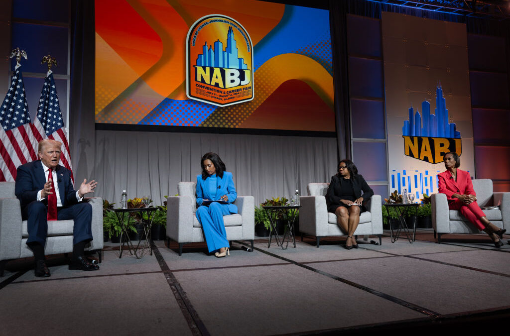 Journalism?! GTFOH: Donald Trump Tells NABJ VP Kamala Harris ‘Turned Black’, Supports Cop Immunity When Asked About Sonya Massey​