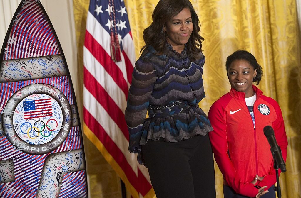 Michelle Obama Praises Simone Biles & Jordan Chiles After Marlon Humphrey Calls Their Olympic Behavior ‘Disgusting’​