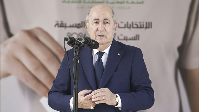 Algeria’s incumbent president Tebboune votes​