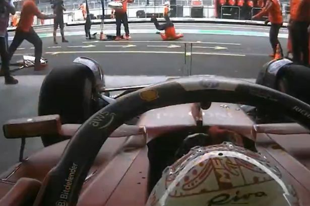 Ferrari mechanic suffers humiliating fall in front of Charles Leclerc at Mexican GP​