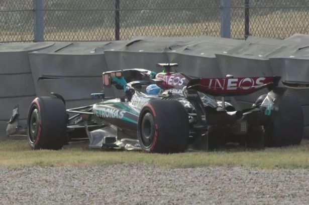 George Russell crashes in US Grand Prix qualifying after Lewis Hamilton nightmare​