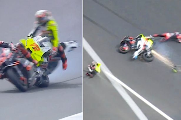 MotoGP star flown to hospital as horror 120mph crash investigated – ‘He was all over me’​