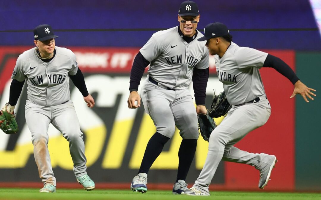 Follow live: Stanton crushes massive homer, evens score vs. Guardians​