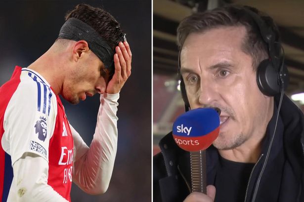 Gary Neville ‘can’t believe’ Arsenal star after incident with Kai Havertz​