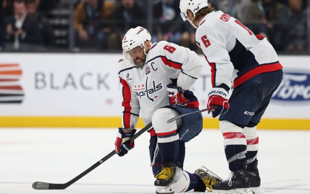 Ovechkin scores 2, leaves Caps’ win with injury​