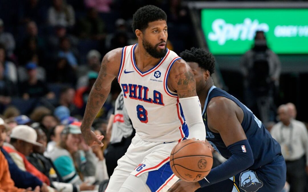 PG injures knee in latest setback for Sixers’ big 3​