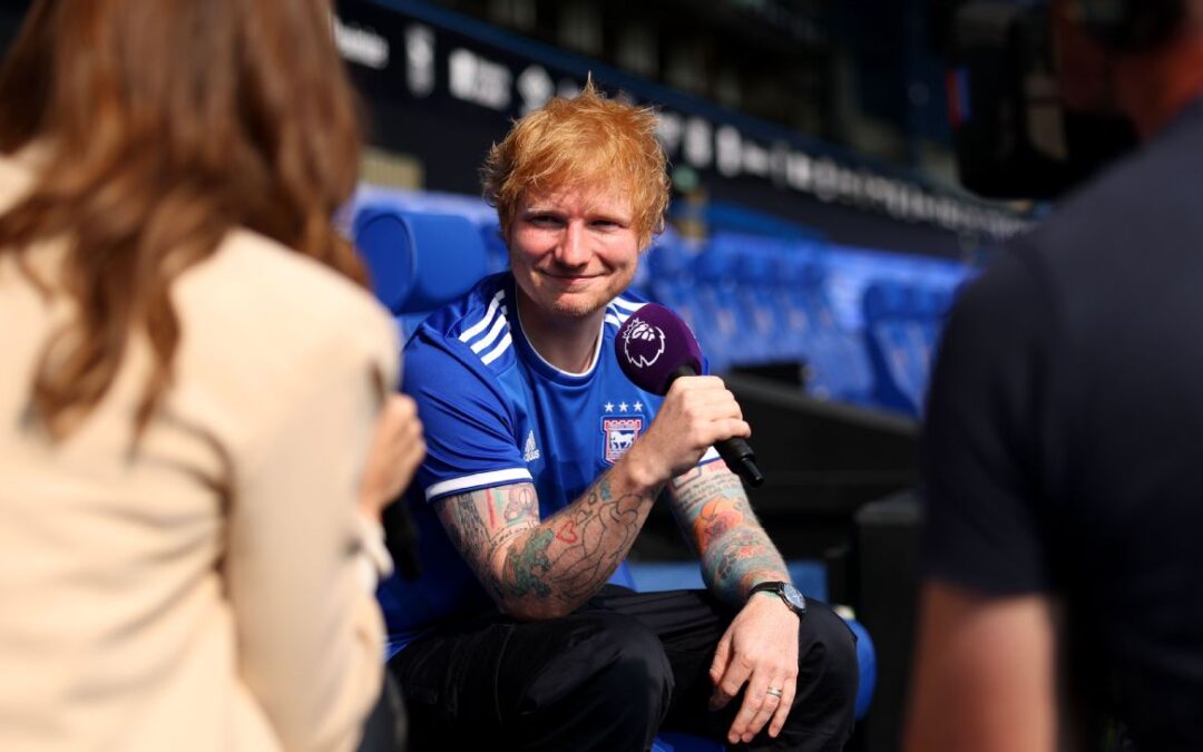 Sheeran aids Ipswich transfer pre-Taylor Swift gig​​